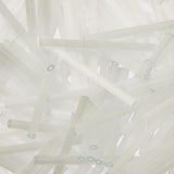 30mm Czech Bugle Beads Satin White 25g Bag