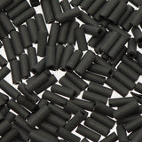 Czech Wampum Beads 8x3mm Matte Black 21g
