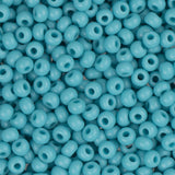 10/0 Czech Seed Beads #080 Opaque Turquoise Blue 22g