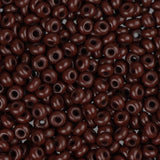 10/0 Czech Seed Beads #014 Opaque Dark Brown 22g