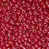 10/0 Czech Seed Beads #030 Pearl Red 22g