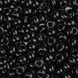 8/0 Czech Seed Beads #003 Opaque Black 22g