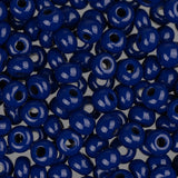 6/0 Czech Seed Beads #076 Opaque Medium Dark Royal Blue 22g