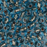6/0 Czech Seed Beads #044 Copper Lined Aqua 22g