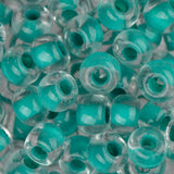 2/0 Czech Seed Beads #074 Mint Lined Crystal 22g