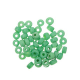 Glass Crow/Pony Beads 6x4mm Medium Green 50/pk