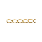 Chain Curb 4x7mm Links Brass 1m