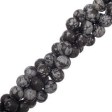 Snowflake Obsidian Beads 8mm Round (Natural) 15-16" Strand
