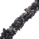 Snowflake Obsidian Chips 5-8mm (Natural) 32" Strand
