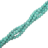 Turquoise Green Beads 4mm Round (Synthetic/Dyed) 15-16" Strand