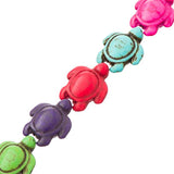 Turquoise Turtle Beads 14x18mm Mixed (Synthetic/Dyed) 15-16" Strand