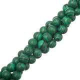 Malachite Beads 8mm Round (Synthetic/Dyed) 15-16" Strand