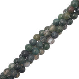 Moss Agate Beads 6mm (Natural) 15-16" Strand