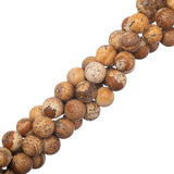 Picture Jasper Beads 8mm Round (Natural) 15-16" Strand