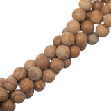 Wood Lace Agate Beads 8mm Round (Natural) 15-16" Strand