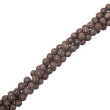 Brown Snowflake Obsidian Beads 4-4.5mm Round (Natural) 15-16" Strand