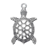 Turtle Metal Pendant 39x24mm 2/pk