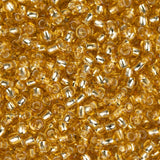 11/0 Czech Seed Beads #34977 Silver Lined Light Gold 23g