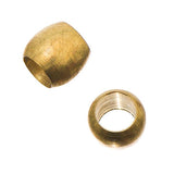 Metal Barrel Beads 6.5mm Natural Brass 50/pk