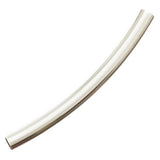 Metal Curved Tube Beads 25mm Silver 25/pk