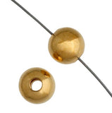 Round Metal Bead 2.4mm Gold 100/pk