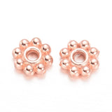 Metal Flower Spacers 5mm Rose Gold 100/pk
