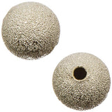 Round Stardust Beads 10mm Silver 10/pk