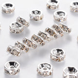 Rhinestone Spacers 6mm Silver / Crystal 100/pk