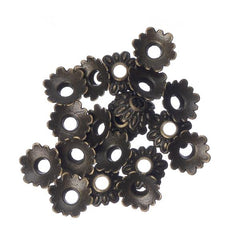 Bead Caps Daisy Flower 8mm Antique Brass 20/pk