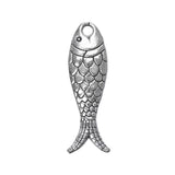Fish Metal Pendant 5/pk