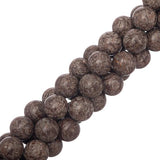 Brown Snowflake Obsidian Beads 10-10.5mm Round (Natural)  15-16" Strand