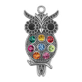 Owl Metal Pendant 48x24mm 1/pk
