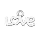 Love Metal Charm 7x10mm 10/pk
