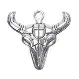 Ram Skull Metal Pendant 28x29mm 5/pk