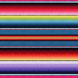 Cotton Fabric Mexican Sombrero Stripe #263 Blue - Half Yard