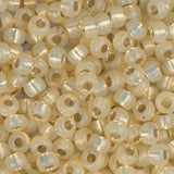 8/0 Miyuki Seed Beads #0577 Silver Lined Cream Alabaster 22g