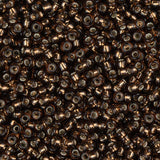 15/0 Miyuki Seed Beads #0005D Silver Lined Dark Topaz 22g