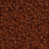 15/0 Miyuki Seed Beads #0134F Transparent Matte Dark Topaz 22g