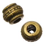 Metal Barrel Beads 9mm Antique Brass 10/pk