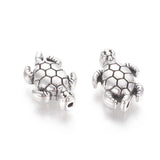 Metal Turtle Beads 13x9mm Antique Silver 10/pk