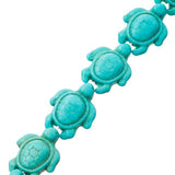 Turquoise Turtle Beads 14x18mm Blue (Synthetic/Dyed) 15-16" Strand