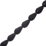 Chinese Crystal Drop 10x15mm Black 30" Strand