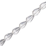 Chinese Crystal Drop 10x15mm Crystal 30" Strand