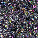 *Czech Superduo Beads Crystal Magic Violet Grey 22g