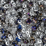 *Czech Superduo Beads Crystal Heliotrope 22g