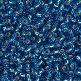 11/0 Miyuki Seed Beads #25 Silver Lined Capri Blue 24g