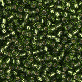 11/0 Miyuki Seed Beads #0026 Silver Lined Olive 22g