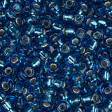 8/0 Miyuki Seed Beads #0025 Silver Lined Capri Blue 22g