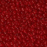 11/0 Czech Seed Beads #01000 Transparent Light Red 23g Vial