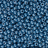 11/0 Czech Seed Beads #35036 Opaque Luster Dark Blue 23g